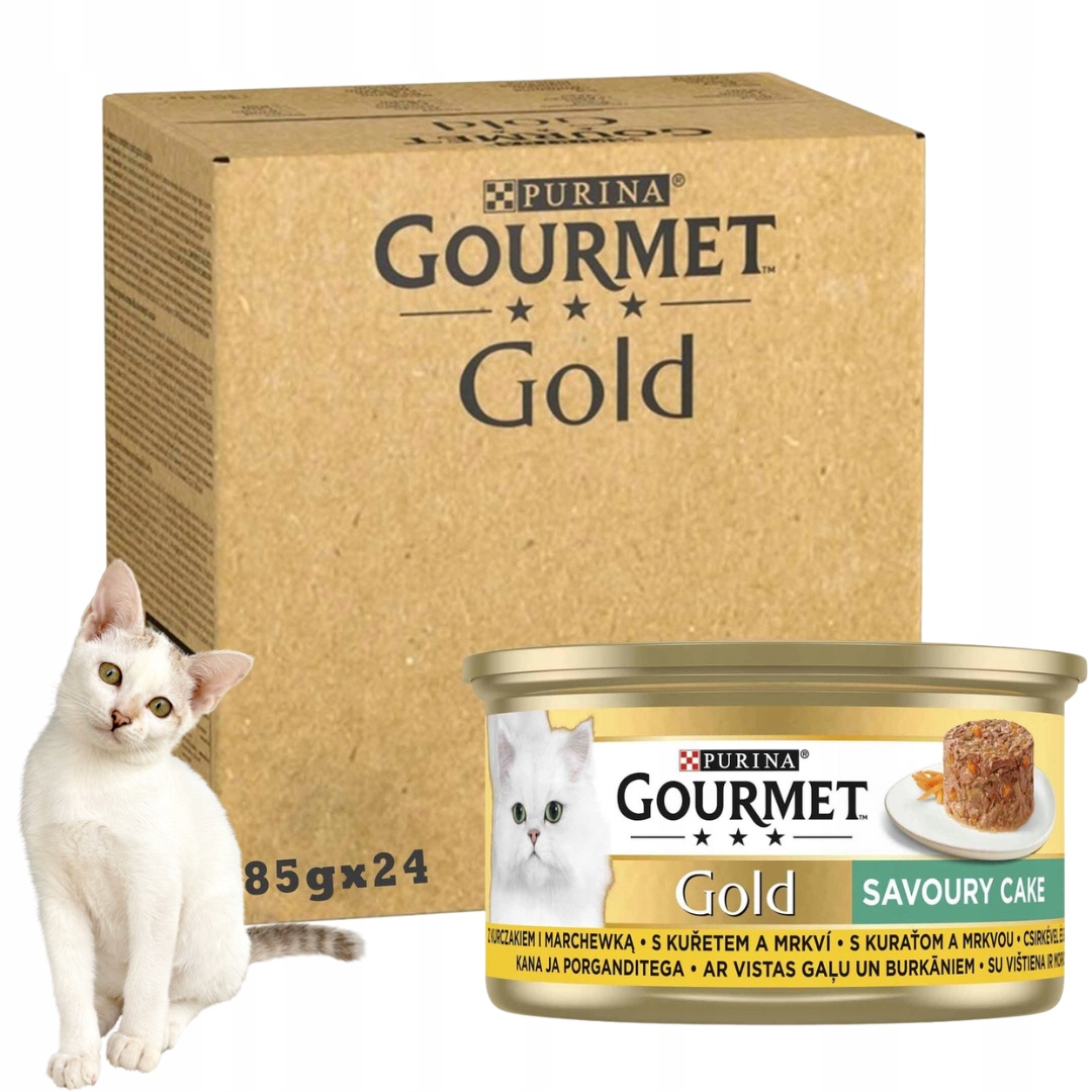 Levně Purina Gourmet Gold Savoury Vlhké krmivo s kuřecím masem a mrkví 85 gx24 ks