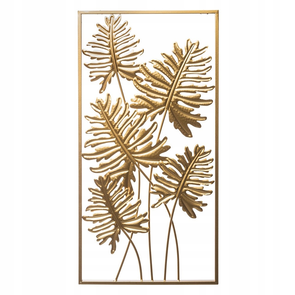 

Dekoracja Ścienna Złota Liście Palmy 80x40cm Obraz