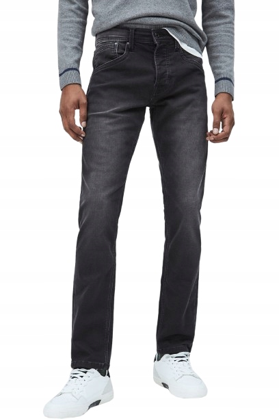 Pepe Jeans Černé Pánské Džíny Rovné S Oděrkami 31/34 Xqe