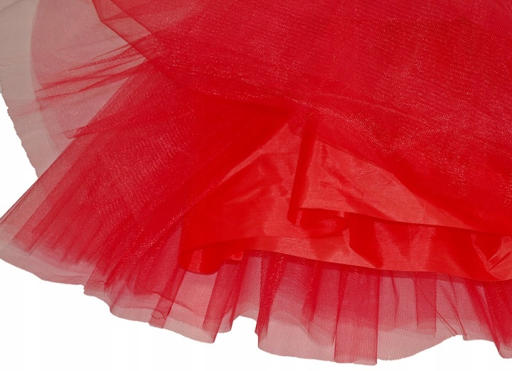 # SPÓDNICZKA TIULOWA z podszewką SPÓDNICA 50cm czerwona Rozmiar powyżej 158