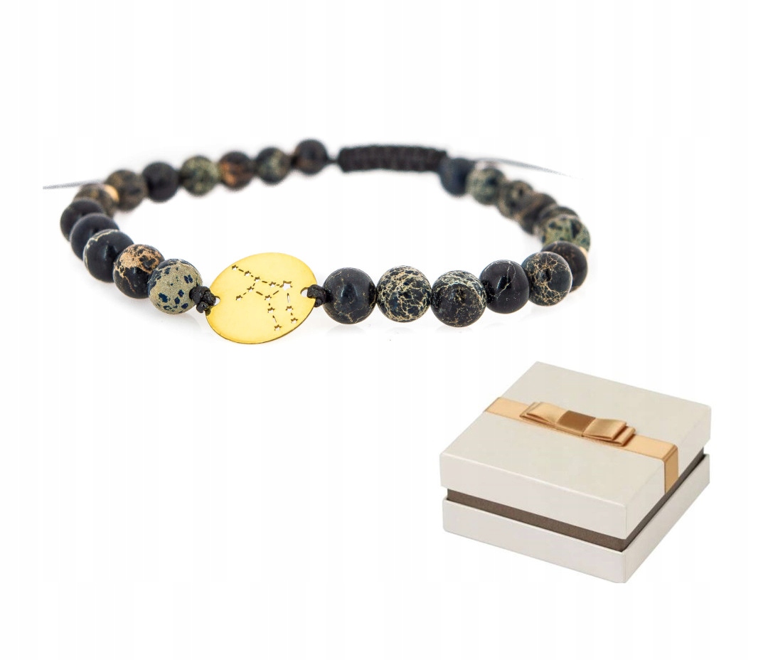 Náramek Panna, Zlato kombinované s Jaspisem BZ13