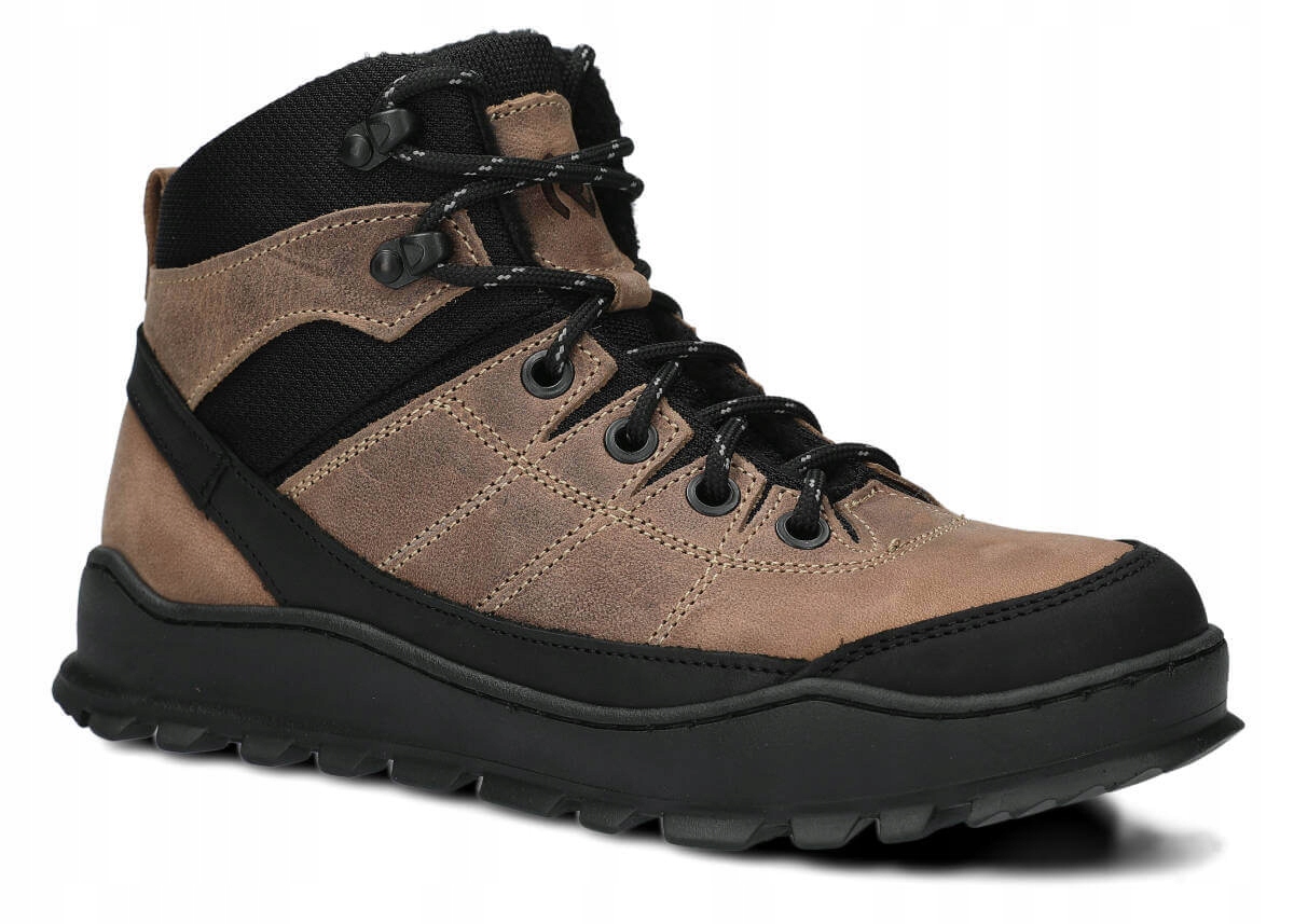 Nagaba 244 Béžová Zateplené Filcem, Pohodlné Dámské Kožené Boty