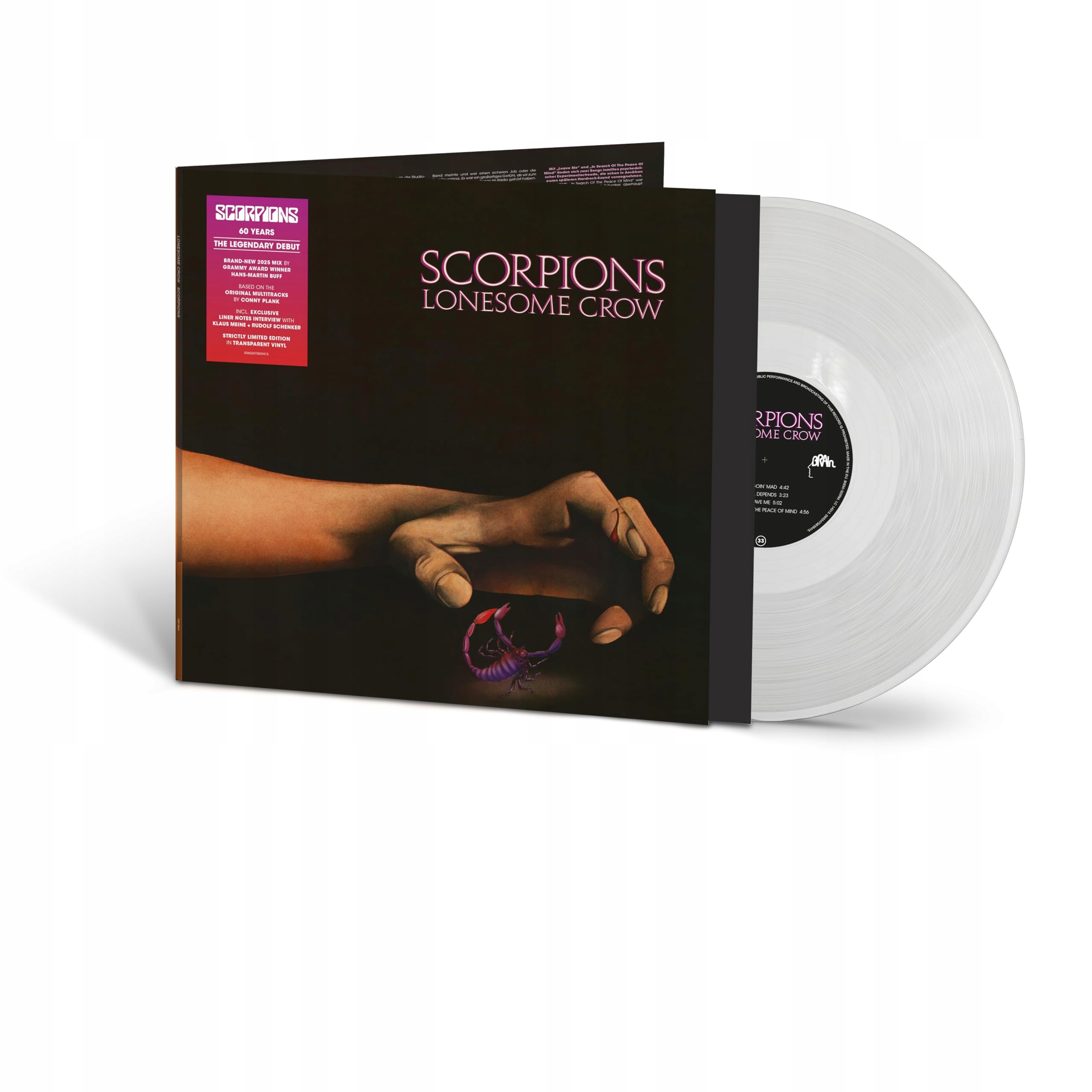 Scorpions Lonesome Crow Transparent Winyl 1LP Limited Edition