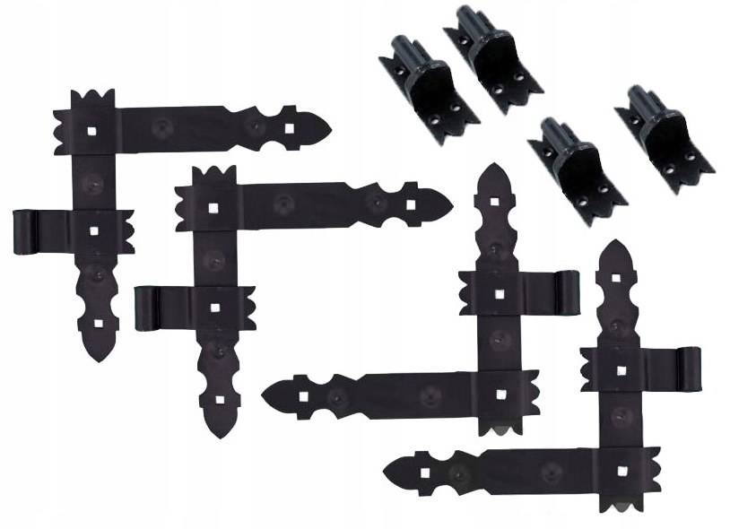 Závěs Hrm černý úhlový 30x30cm (kpl 4ks) lakovaný rohový