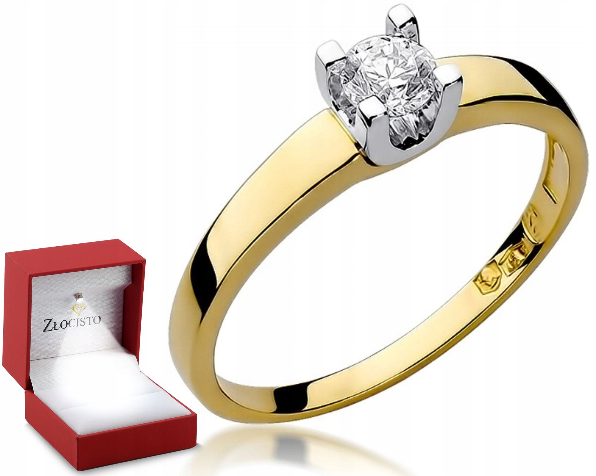 Prstýnek s briliantem 0,25 ct, zlato Gravírování Bonus