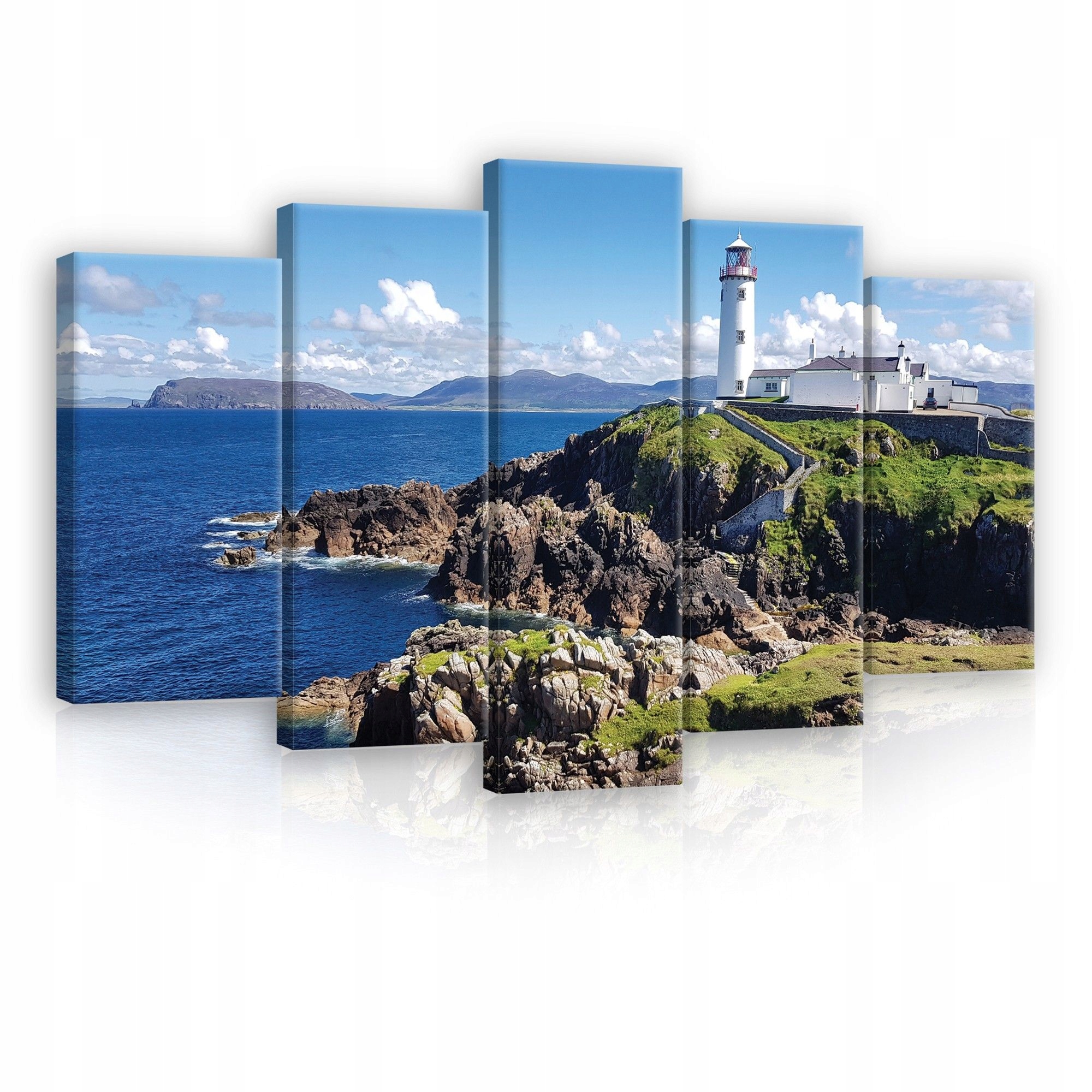 Obraz 100x60 Pobřeží maják moře oceán skály panorama příroda