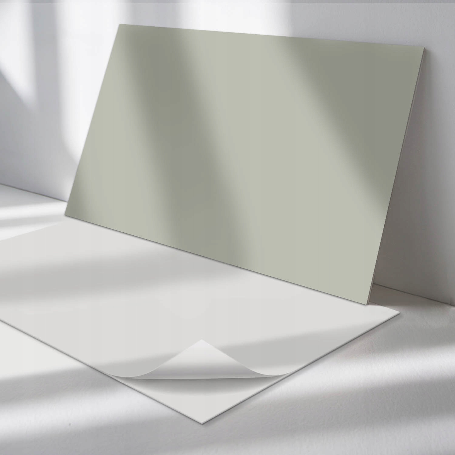 Sada samolepících vinylových panelů Barva Šedozelená 6x60x30 cm