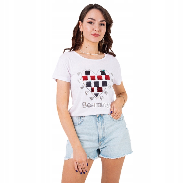 

07HCK Biały T-shirt Damski Uniwersalny