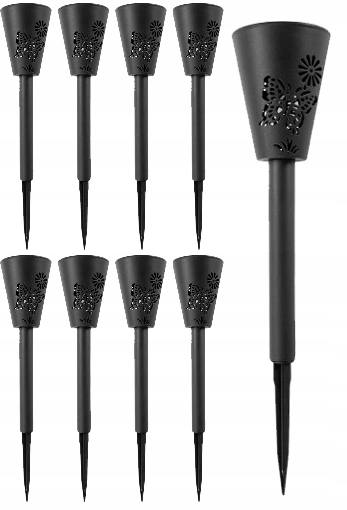 

Solarna Lampa Ogrodowa Led Czarna Komplet 8SZT
