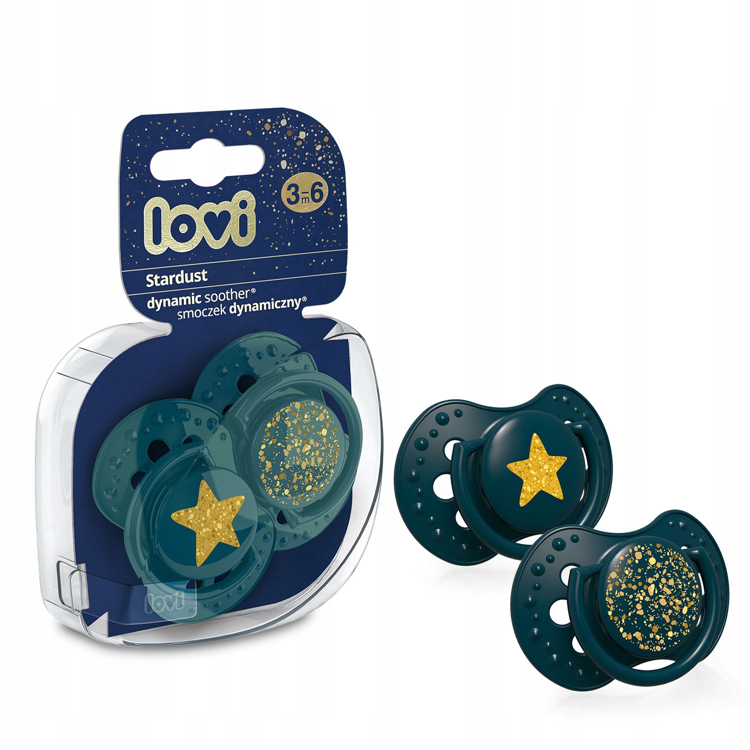 Smoczek Lovi dynamiczny silikon 3 m + Kolor odcienie niebieskiego