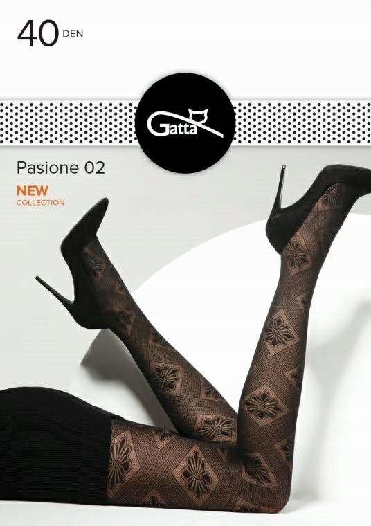 

Gatta Pasione -Rajstopy damskie wzorzyst k.:Nero