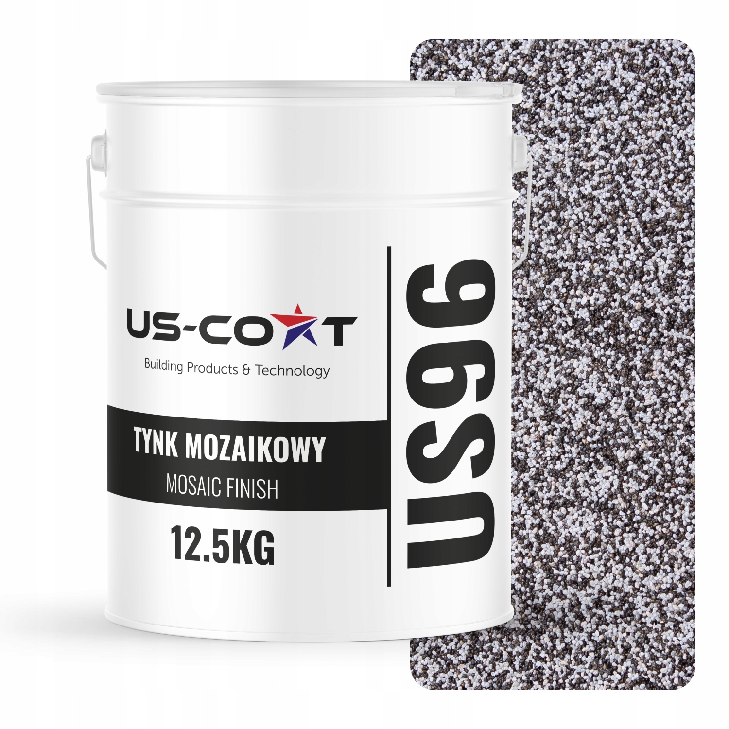 Mozaiková Omítka Mozaika 12,5 Kg Šedá Tmavá M41 Ozdobná Pryskyřičná Fasáda