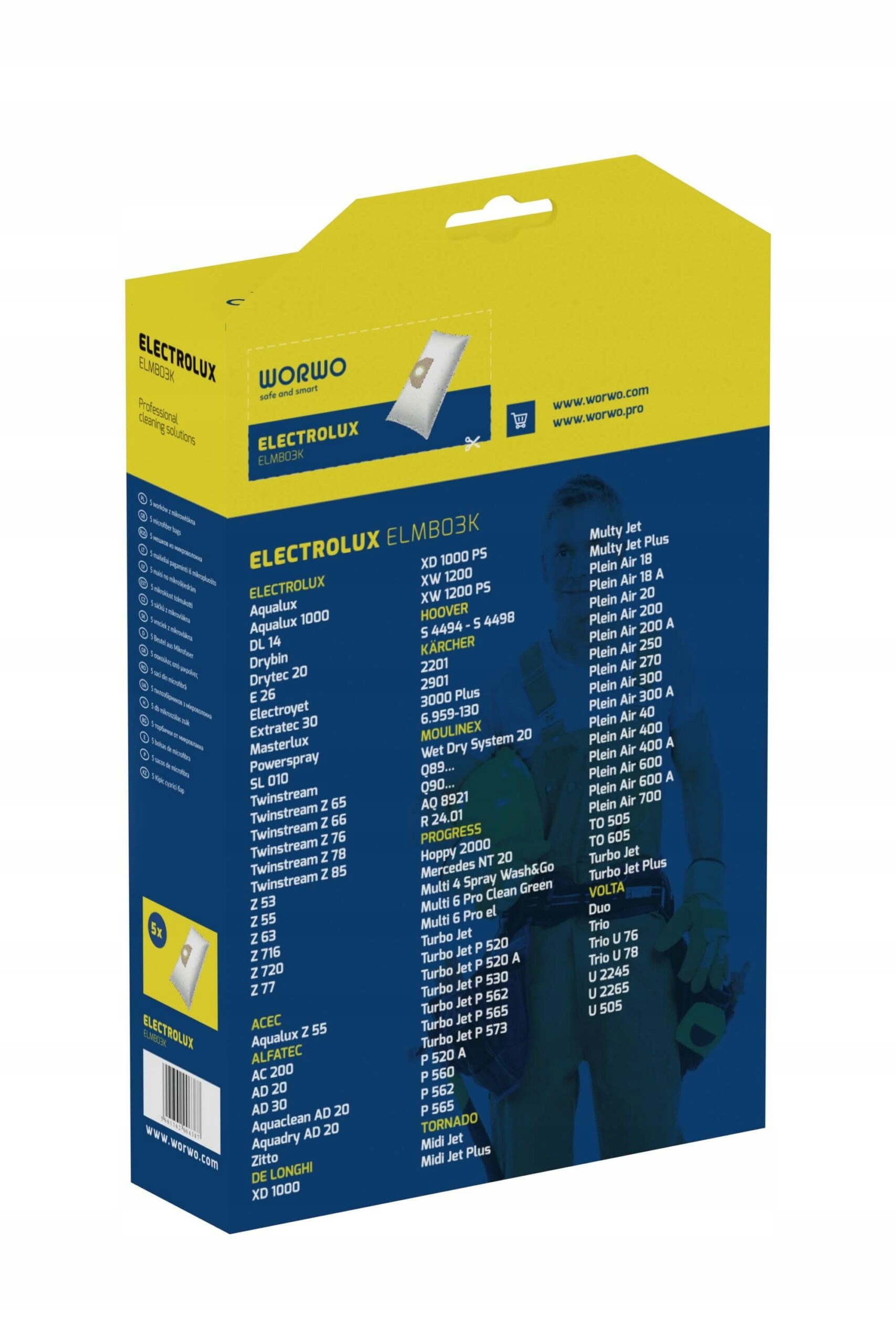 5x WORKI DO ODKURZACZA KARCHER WD 2 PLUS Marka odkurzacza Electrolux Kärcher