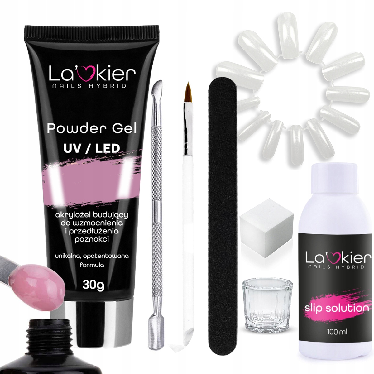 AkrylGel FLEXY GEL akrylożel zestaw duży XXL