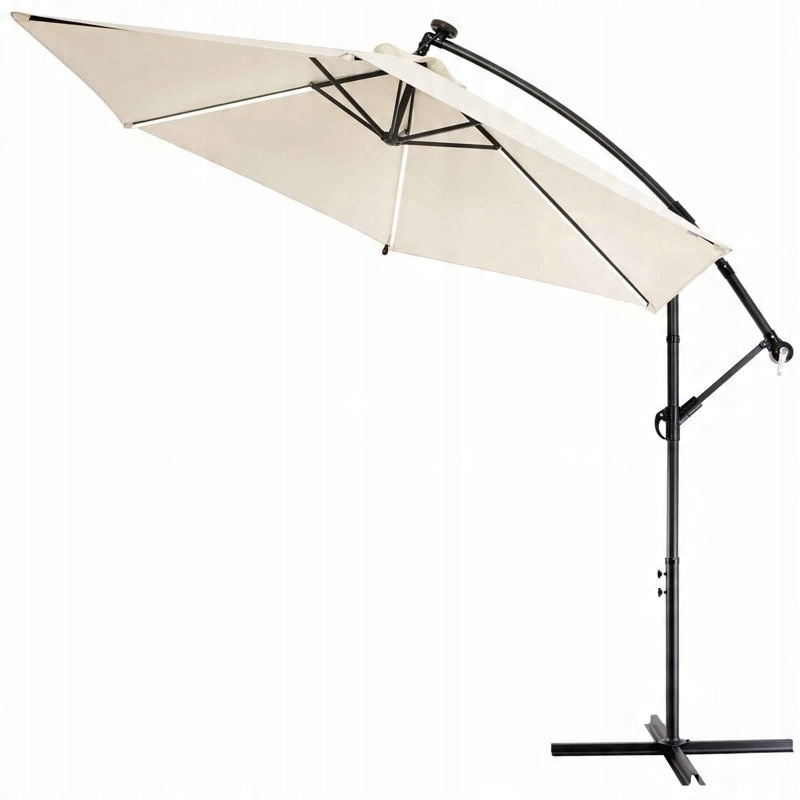 

Parasol Ogrodowy 330 Wysięgnik Boczny Kremowy Led