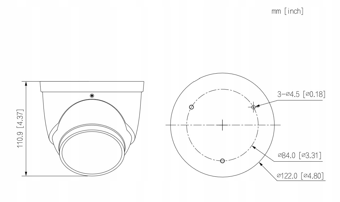 KAMERA TIOC 2.0 DAHUA kopułkowa (dome) IP IPC-HDW3549H-AS-PV-0280B-S4 5 Mpx Rozdzielczość 5 Mpx