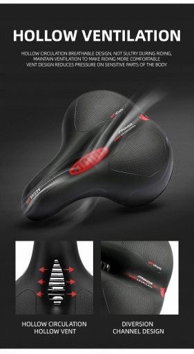 Wodoodporne i oddychające siodełko do roweru Waga 700 g