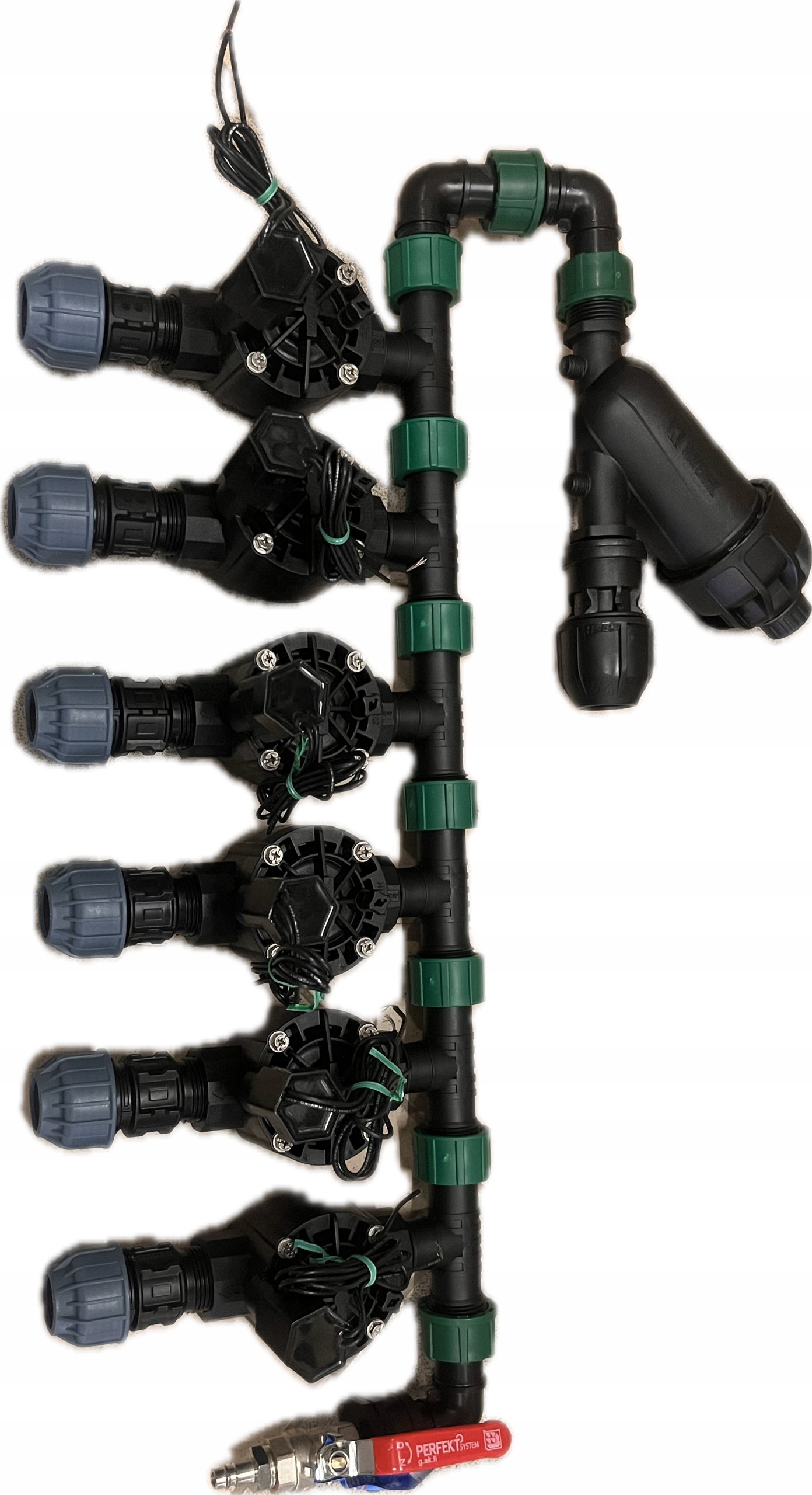 Kolektor RainBird 6sekcji Hv 100 na rurę PE25 Filtr Odpowietrznik