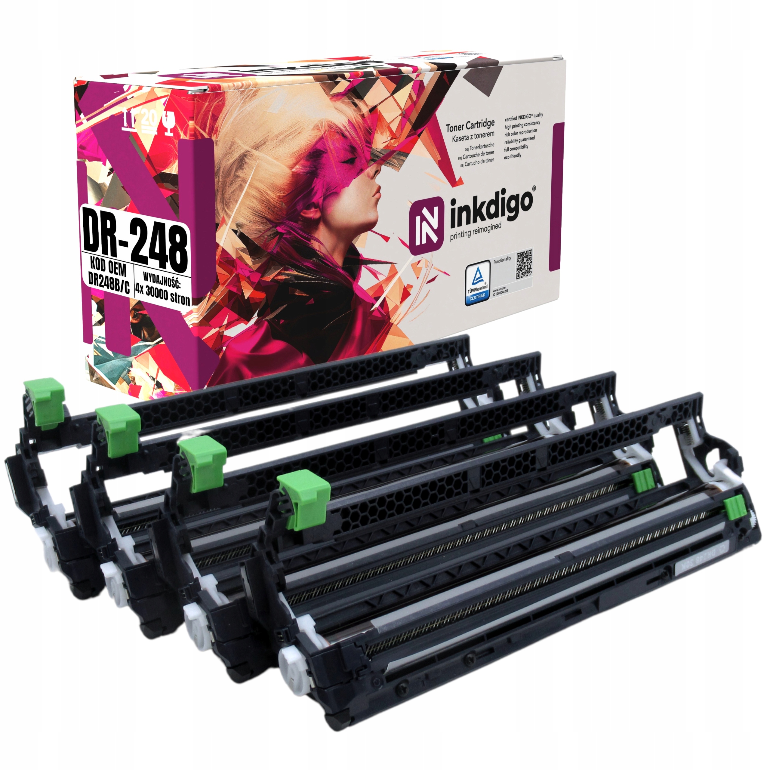 4x DR-248 Náhradní Buben Pro Tiskárny Brother MFC-L3760 HL-L3220 DCP-L3560