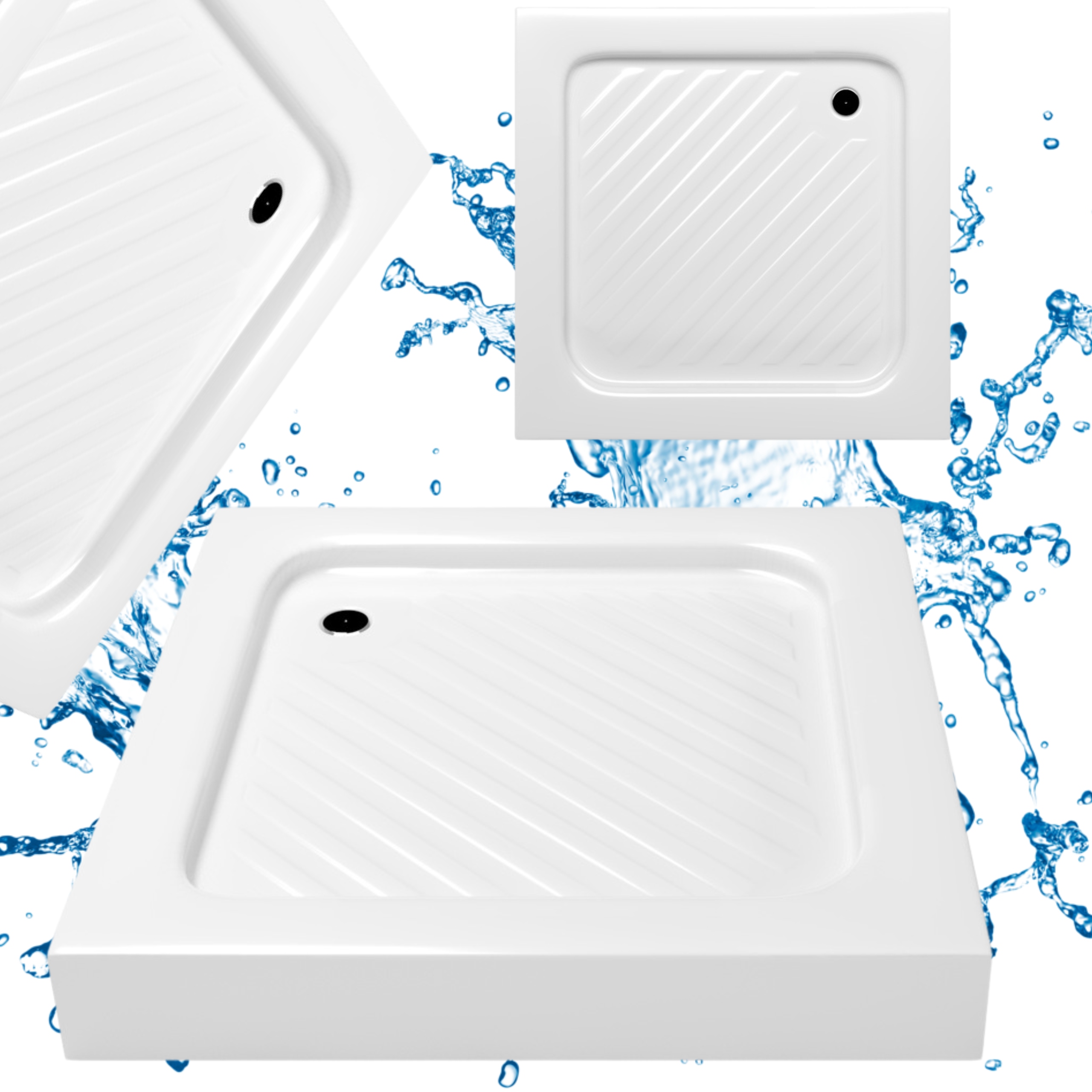 Sprchová Vanička 80X80 Čtvercová, Nízká, Protiskluzová Laminart