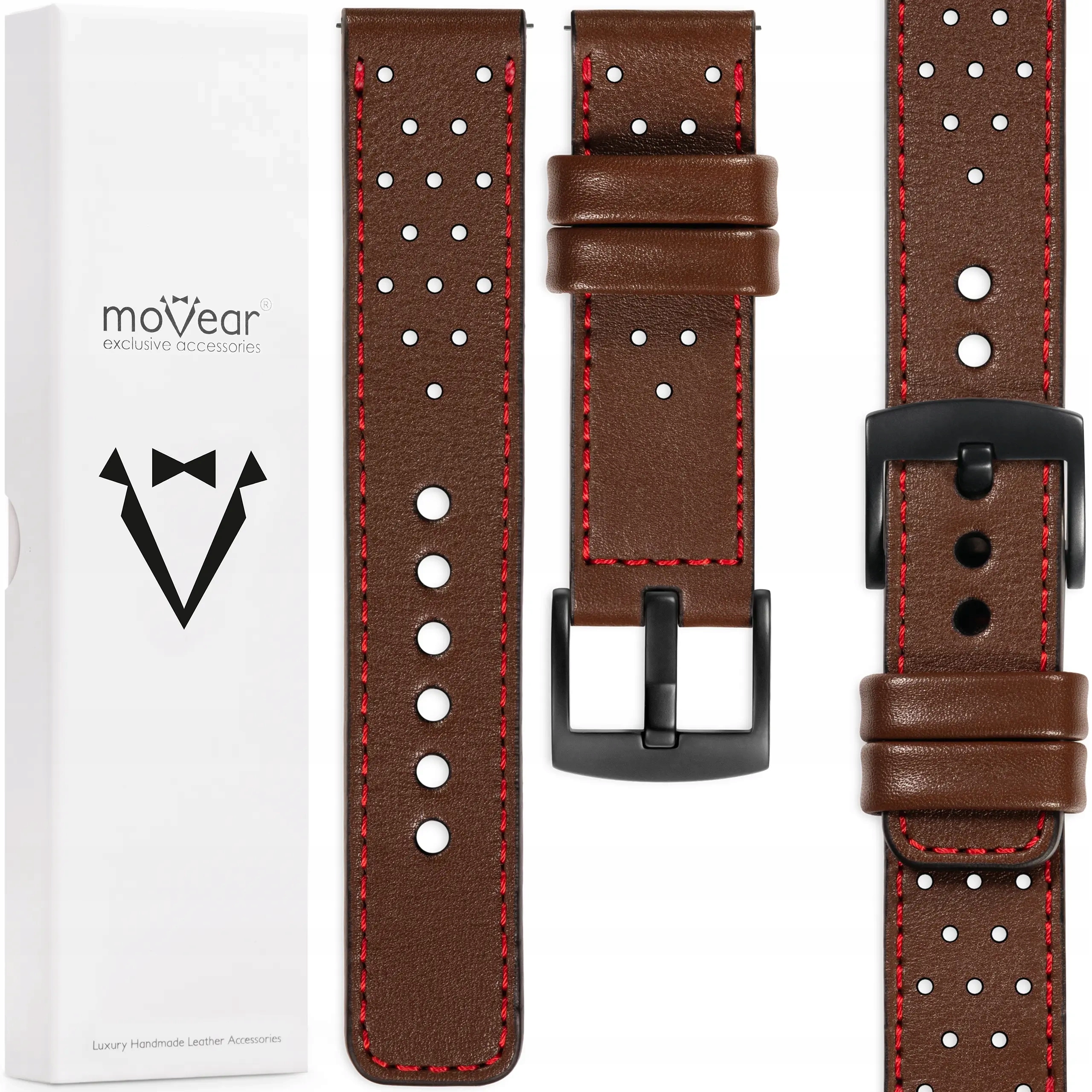 Pásek pro Samsung Galaxy Watch 7 6 5 4 3 Active Pro 20 mm kožený Polský