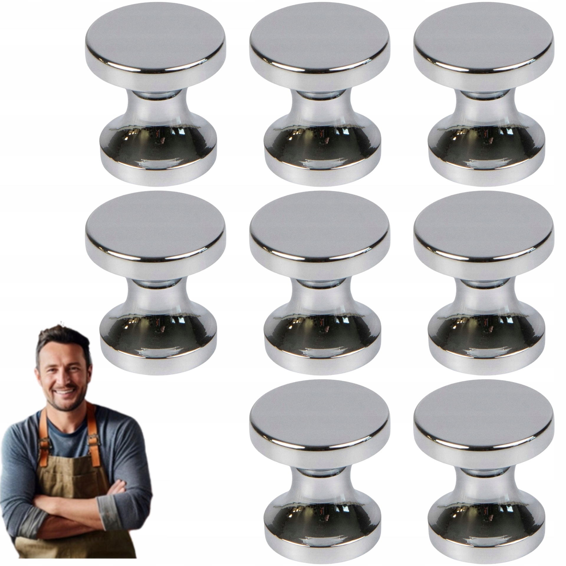 Nábytkový držiak Kobe Chróm Lesk 8ks