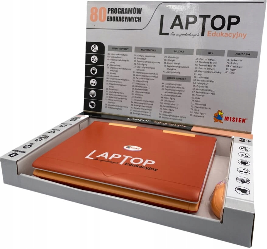 LAPTOP EDUKACYJNY 80 PROGRAMÓW DO NAUKI USB Bohater brak