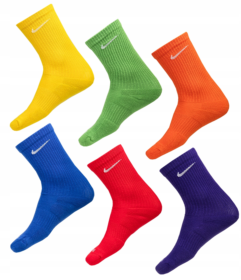 Ponožky Nike 6 párů, pohodlné sportovní Ponožky , Balení 6 Kusů bavlny, velikost 42-46