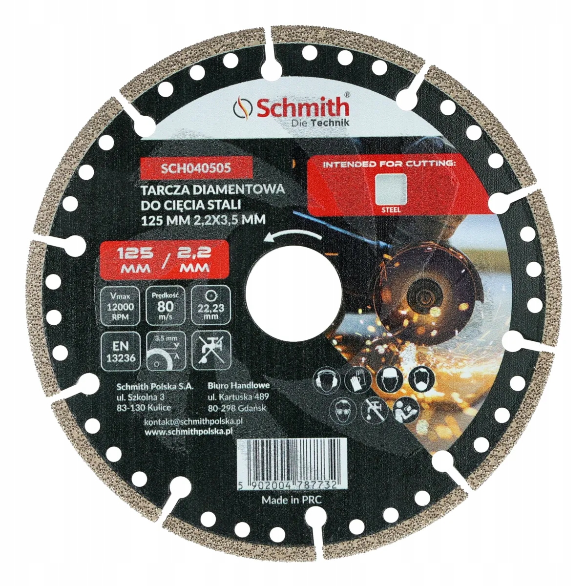 Diamantový kotouč pro řezání oceli 125 x 2,2 mm