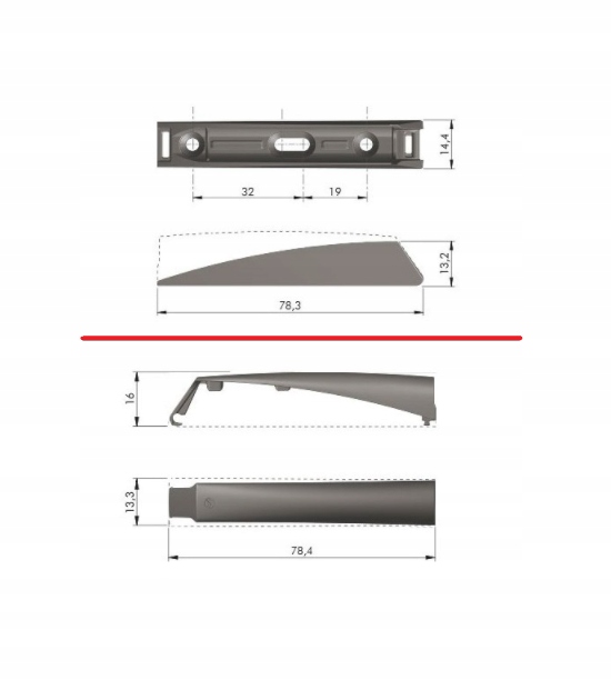 Odbojnik push to open K-PUSH GUMKA długi BIAŁY Długość 6.8 cm