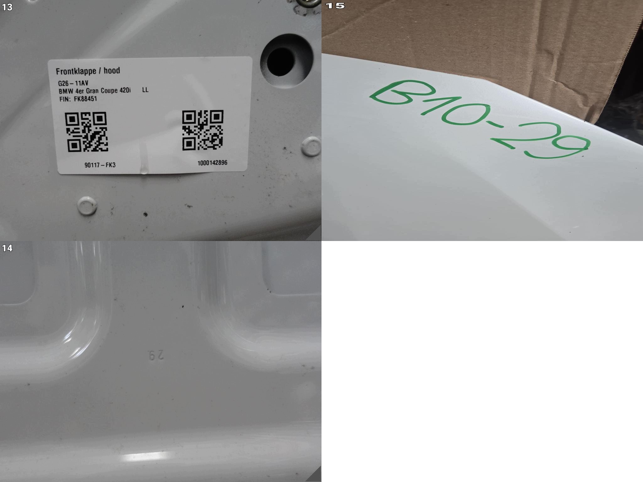 BMW 4 i4 G26 GRAN COUPE 4 G22 G23 20- bonnet HOOD front