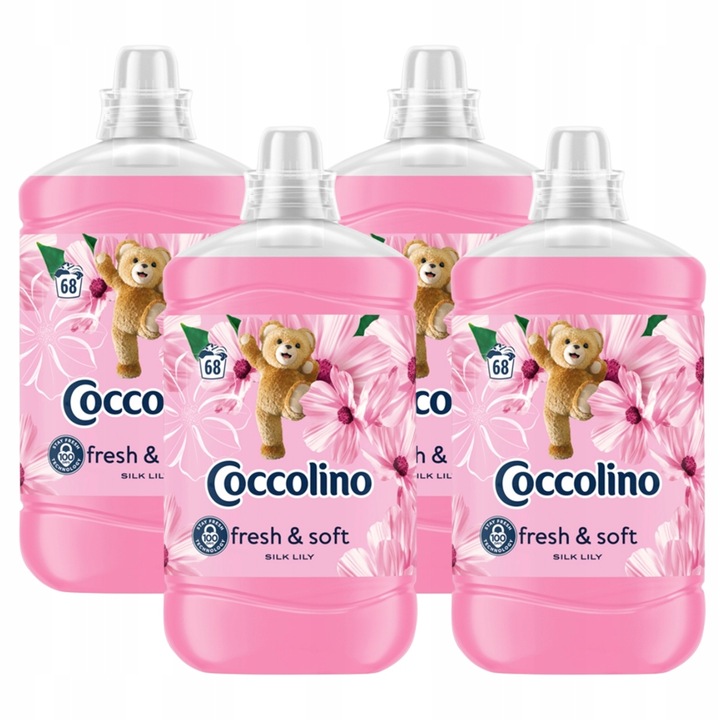 Coccolino Fresh&Soft Tekutá aviváž Silk Lily 4x1,7L (272 praní)