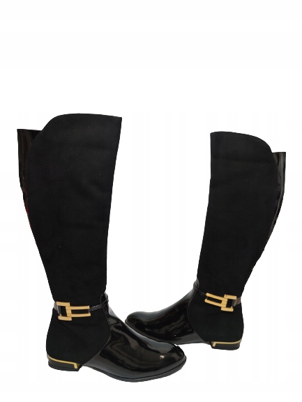 Kozaki semiš lak Conhpol Bis 2206V černý r38