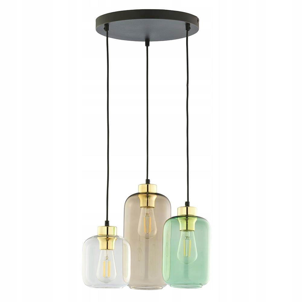 Skleněná závěsná lampa Marco 3 je moderní krásou nad stůl do obývacího pokoje v ložnici