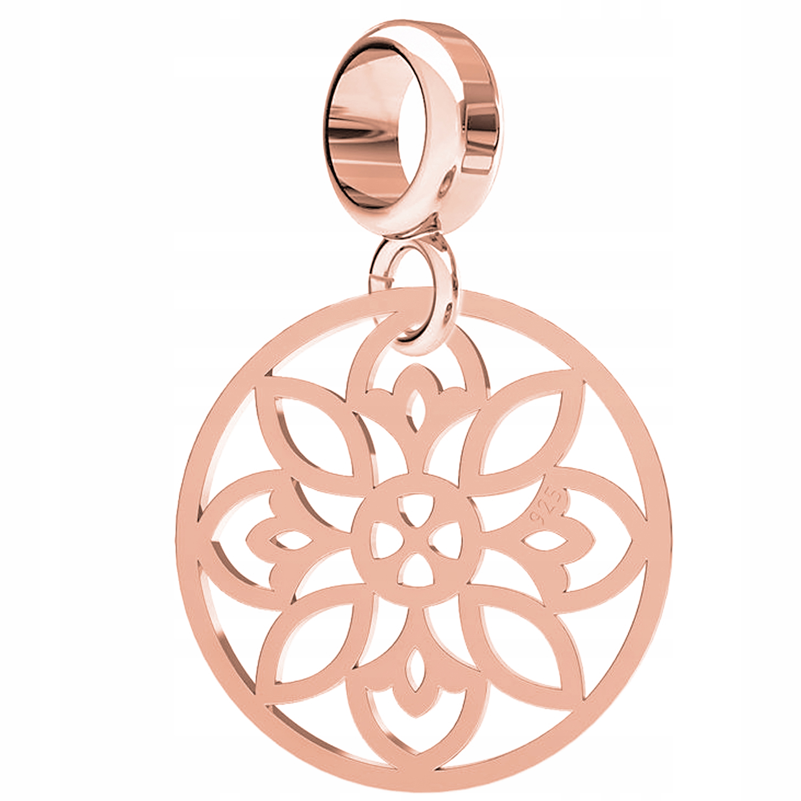 Charms Pozlacený s ažurovým květem Rostlina Květ ažurový Stříbro 925