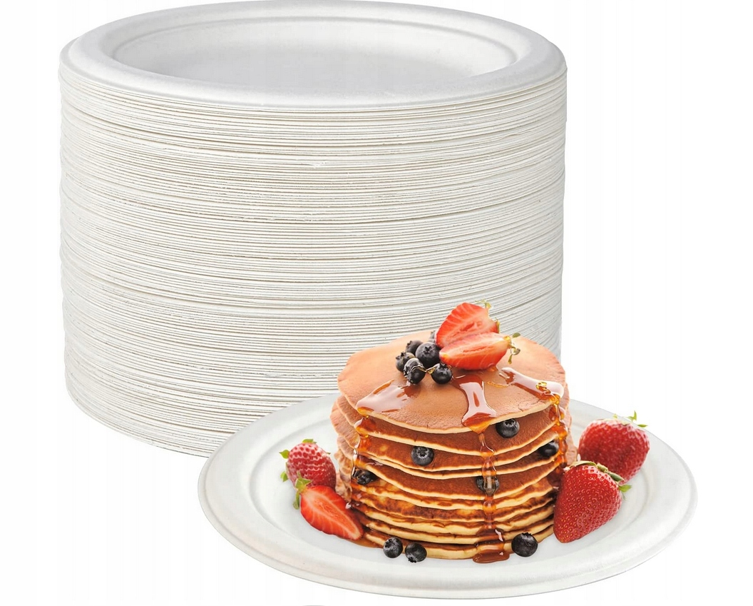 

Talerzyki Papierowe Jednorazowe Białe 23cm 50szt