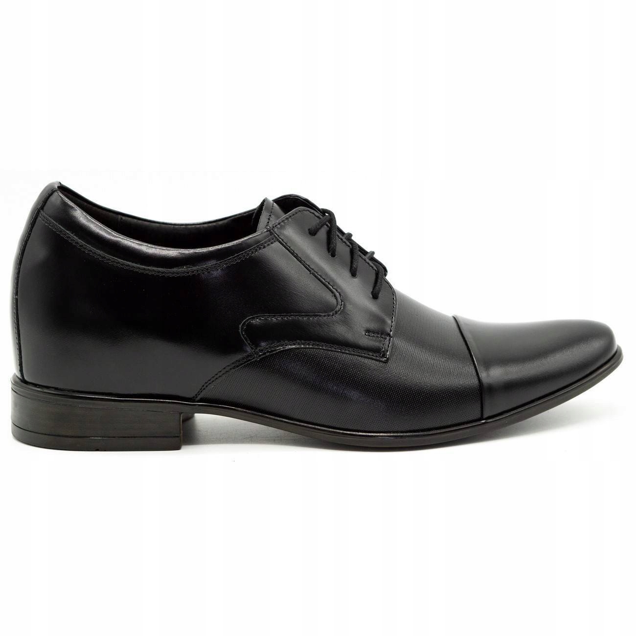 

Buty Wizytowe Podwyższające Skóra Czarny P10 43