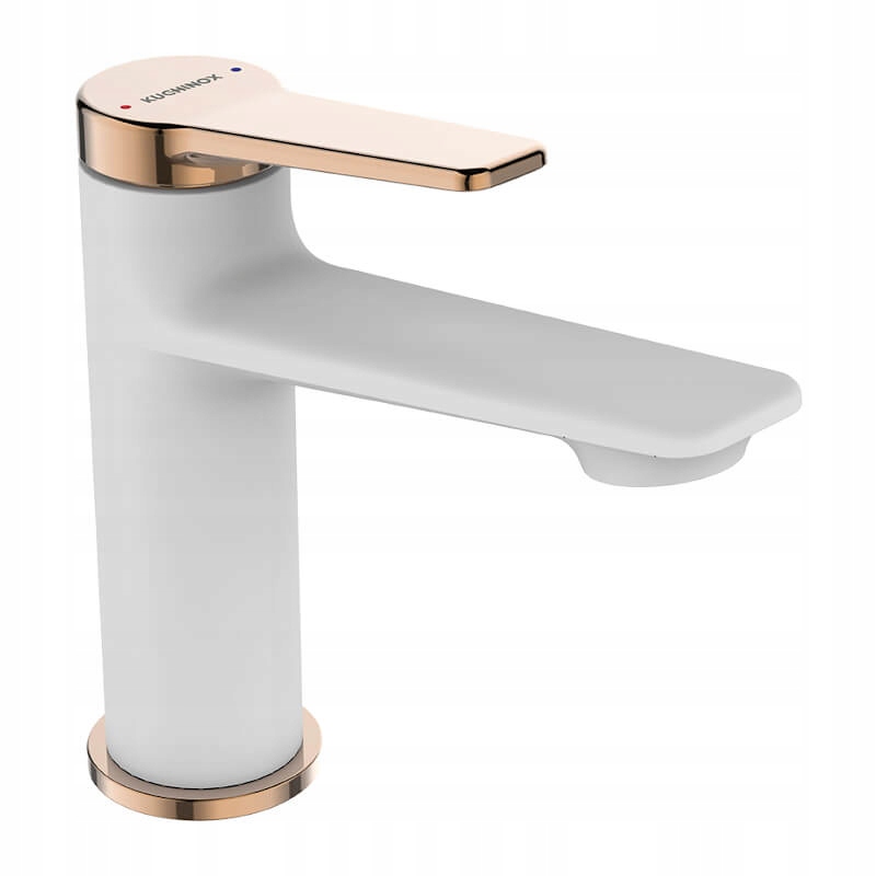 

Bateria Umywalkowa Biała Złota white rose gold