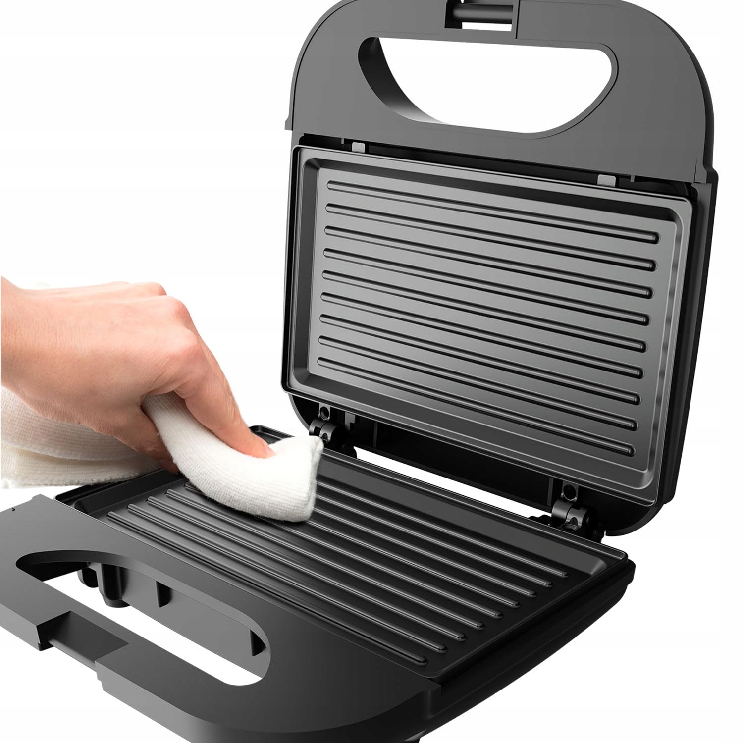 BLACK+DECKER Opiekacz Do Kanapek 750W Powłoka Nieprzywierająca Kompaktowy — miniatura 3
