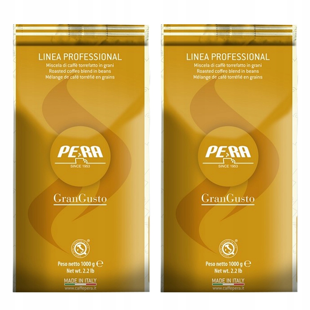 Levně Káva zrnková čerstvě pražená Pera Gran Gusto italská káva káva 2 x 1 kg