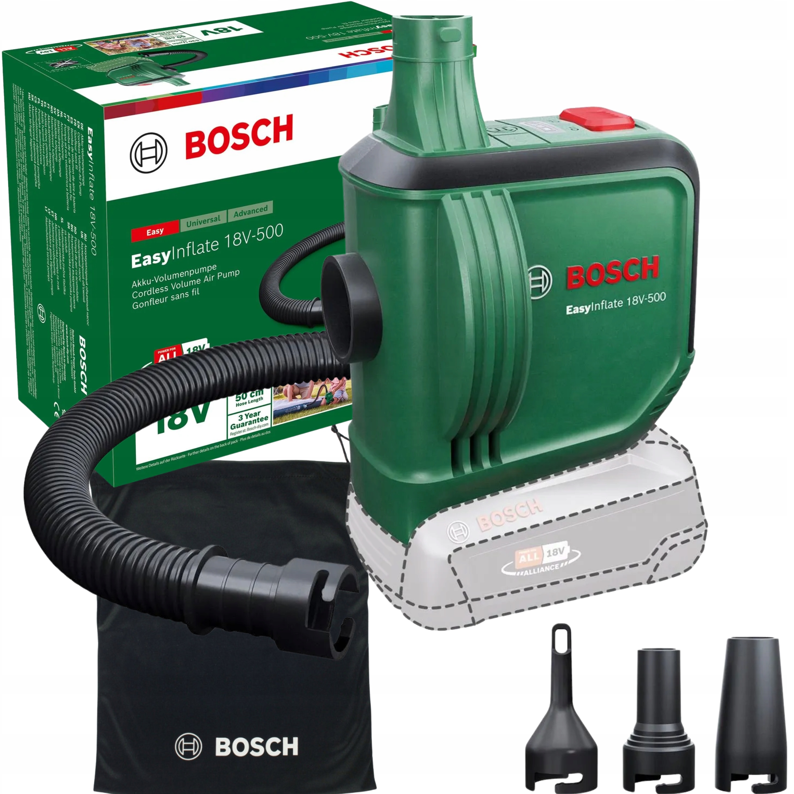 Akumulátorová Pumpa Kompresor Easy Inflate 18V-500 Bosch 0603947200