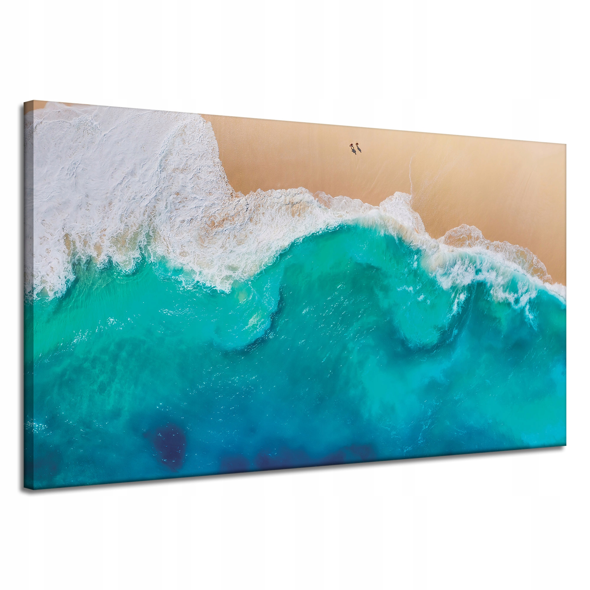 Obraz na plátně Pláž Lidé Vlny Voda Dovolená 120x70 cm