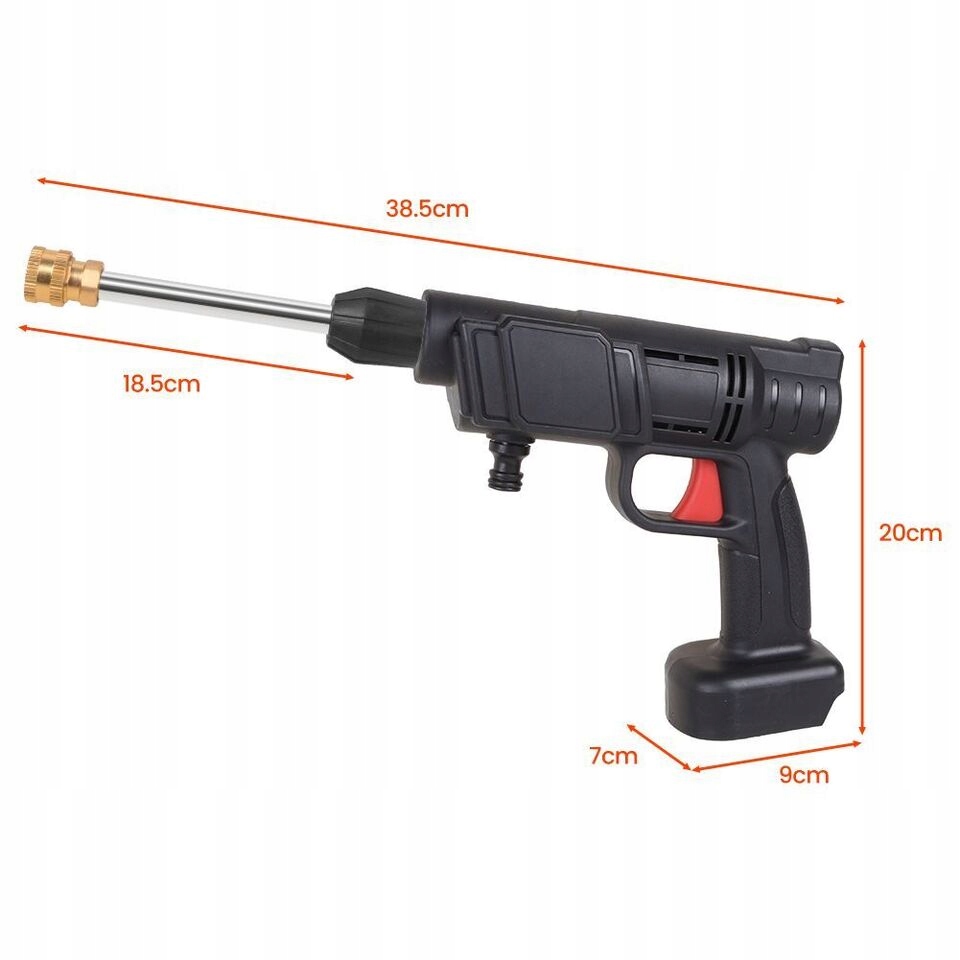BEZPRZEWODOWA MYJKA WYSOKOCIŚNIENIOWA 300W PRALKA DO CZYSZCZENIA SAMOCHODU 24V Maksymalna moc 300 W