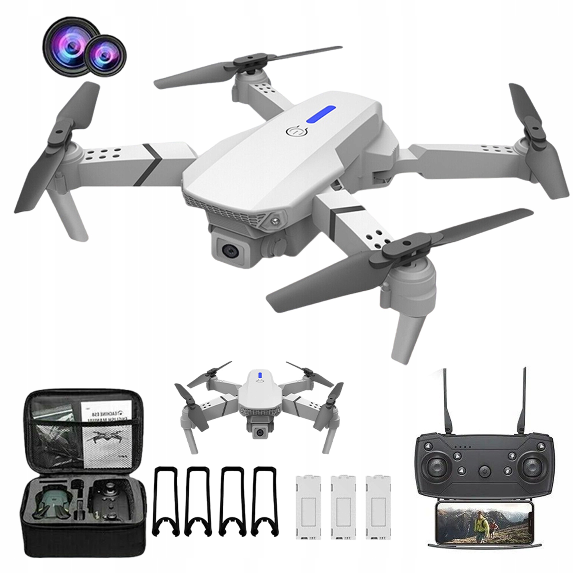 Inteligentní Dálkově Ovládaný Dron S 4K Kamerou, Detekce Gest 3AKU