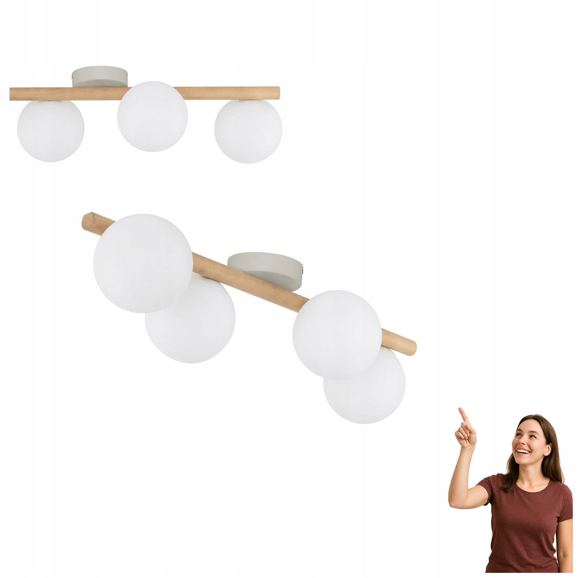 Stropná lampa Estera Wood 5769 Tk Lighting