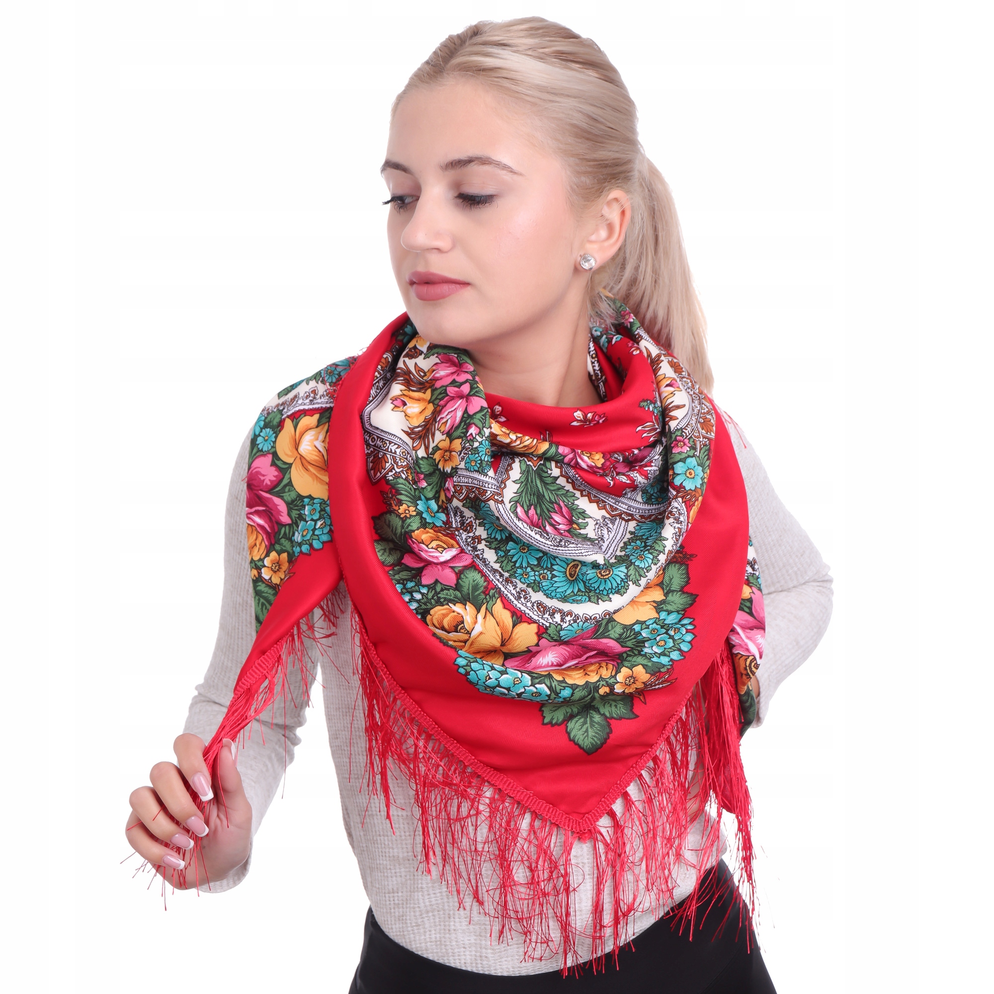 Chusta damska ludowa góralska Folkowa Etno szal Rodzaj chusta