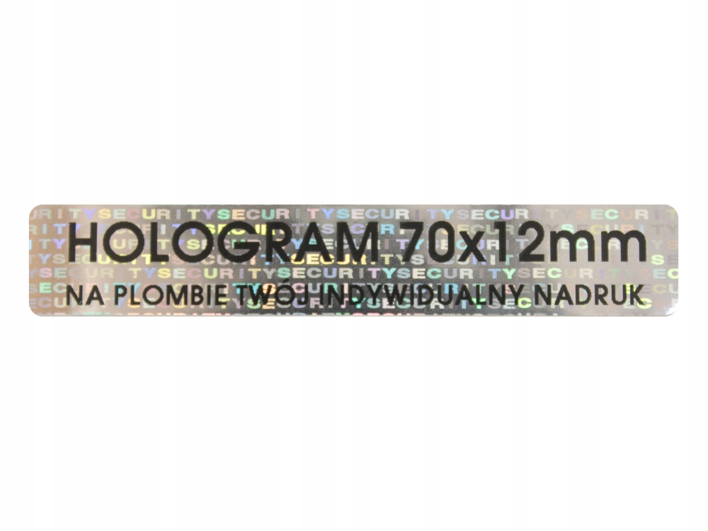 

Plomby Gwarancyjne Stickery 70x12 Hologram 250SZT