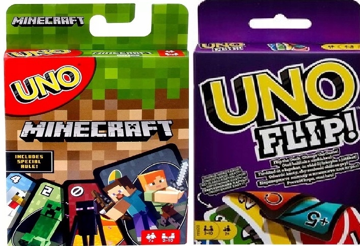 Minecraft. Uno + Karty Uno Flip