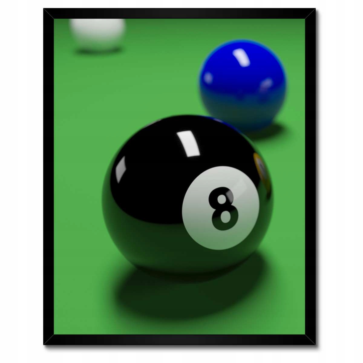 Plakáty v rámu 40x50 Kulečník Hra Stůl Bílé hole