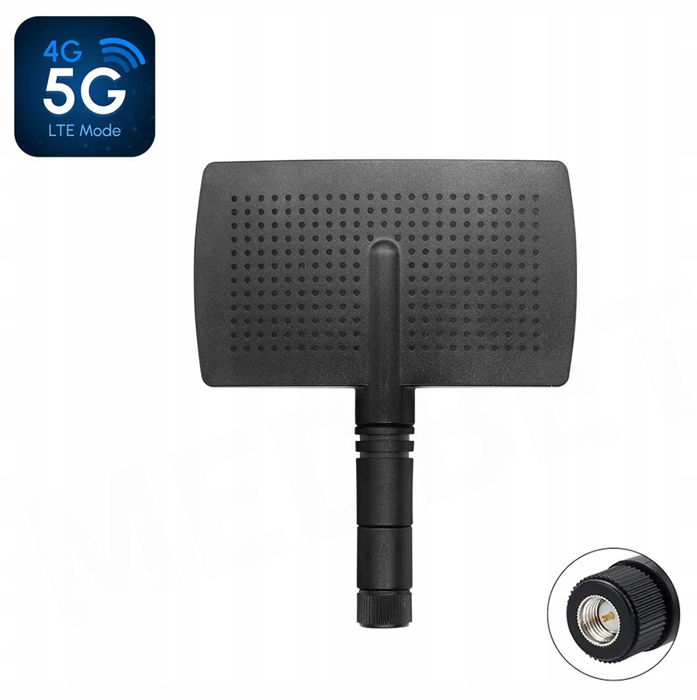 MOCNA ANTENA GSM LTE 3G 4G 5G Wi-Fi PANELOWA 10 dBi SMA DO MODEMÓW ROUTERÓW